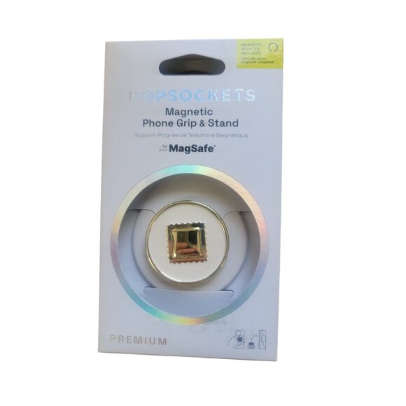 PopSockets PopGrip With‎ Swappable Top Gold Stamp Design For MagSafe Devices - Picture 1 of 10